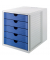 Schubladenbox System-Box Karma 14508-16 graublau 5 Schubladen geschlossen
