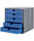 Schubladenbox System-Box Karma 14508-16 graublau 5 Schubladen geschlossen