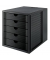 Schubladenbox System-Box Karma 14508-13 schwarz/schwarz 5 Schubladen geschlossen