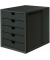 Schubladenbox System-Box Karma 14508-13 schwarz/schwarz 5 Schubladen geschlossen