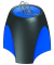 Klammernspender DELTA leer schwarz/blau 