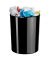 Papierkorb Elegance i-Line 18130-13, 13 Liter, rund, schwarz