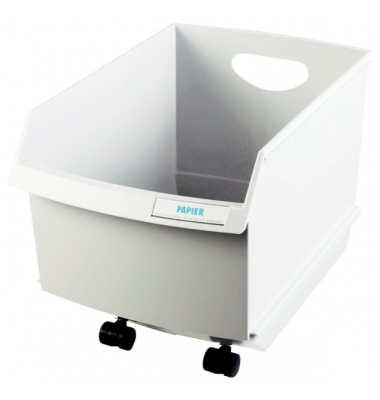 Papier Container LOGO Drive 25l, grau, ohne Rollen u. Deckel