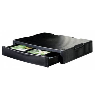 Monitor Stand, 1 geschlossenes Schubfach, schwarz