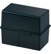 Karteibox DIN A6 quer, schwarz DIN A6 quer, für max. 400 Karten