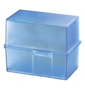Karteibox A7 quer transluzentblau für ca. 300 Karten