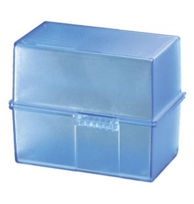 Karteibox A7 quer transluzentblau für ca. 300 Karten
