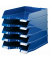 Briefablage Viva 10275-14 A4 / C4 blau-hochglänzend Kunststoff stapelbar