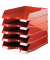 Briefablage Viva 10275-17 A4 / C4 rot-hochglänzend Kunststoff stapelbar
