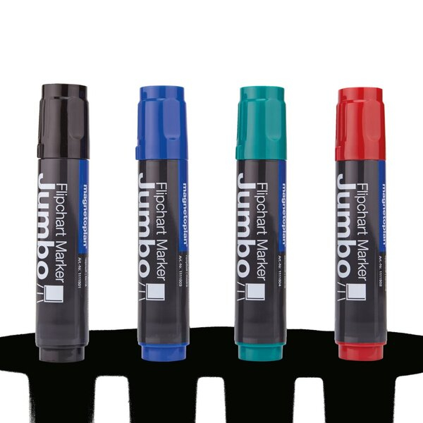 4013695001920 - Flipchartmarker Jumbo 1111505 Pack rotblaugrünschwarz 2-10mm Keilspitze 4013695001920 Magnetoplan 4013695001920 - Flipchartmarker Jumbo 1111505 Pack rotblaugrünschwarz 2-10mm Keilspitze 4013695001920 Magnetoplan