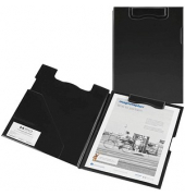 Klemmbrettmappe 1131612, A4, schwarz, Karton mit Kunststoffüberzug