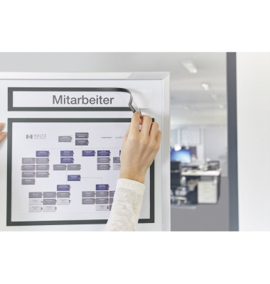 Magnetrahmen Topsign DIN A4, quer grau
