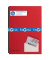 Unterschriftenmappe 24205-01, A4 20 Fächer Hartpappe rot