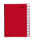 Pultordner Color 24249-01, A-Z, rot, A4, 24 F&auml;cher