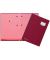 Unterschriftenmappe DE LUXE 24201-01, A4 20 F&auml;cher Graupappe mit Leinen &uuml;berzogen rot + rosa