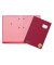 Unterschriftenmappe DE LUXE 24201-01, A4 20 F&auml;cher Graupappe mit Leinen &uuml;berzogen rot + rosa