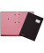 Unterschriftenmappe DE LUXE 24201-04, A4 20 Fächer Leinen schwarz + rosa