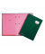 Unterschriftenmappe DE LUXE 24102-03, A4 10 F&auml;cher Graupappe gr&uuml;n + rosa