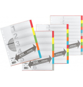 Kartonregister 3200520, 6-teilig blanko, A4+, farbige Taben, 6-teilig