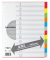 Kartonregister 32007-20, 12-teilig blanko, A4+, 225 g/m&sup2;, farbige Taben, 12-teilig