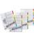 Kartonregister 32007-20, 12-teilig blanko, A4+, 225 g/m&sup2;, farbige Taben, 12-teilig