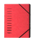 Ordnungsmappe A4 7-teilig rot Aufdruck 1-7 auf dem Deckel mit Eck