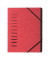 Ordnungsmappe A4 7-teilig rot Aufdruck 1-7 auf dem Deckel mit Eck