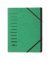 Ordnungsmappe A4 7-teilig grün Aufdruck 1-7 auf dem Deckel mit Eck