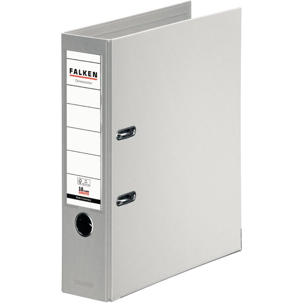 4014481084561 - Ordner Chromocolor 11285533 A4 80mm breit Kunststoff vollfarbig grau 4014481084561 Falken