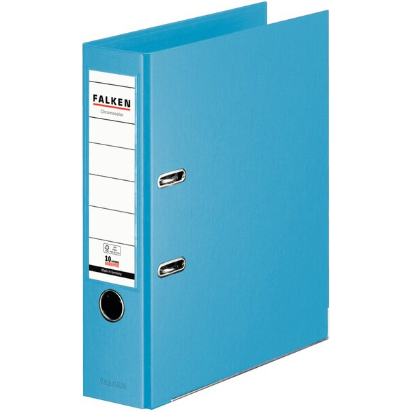 4014481084592 - Ordner Chromocolor 11285640 A4 80mm breit Kunststoff vollfarbig hellblau 4014481084592 Falken