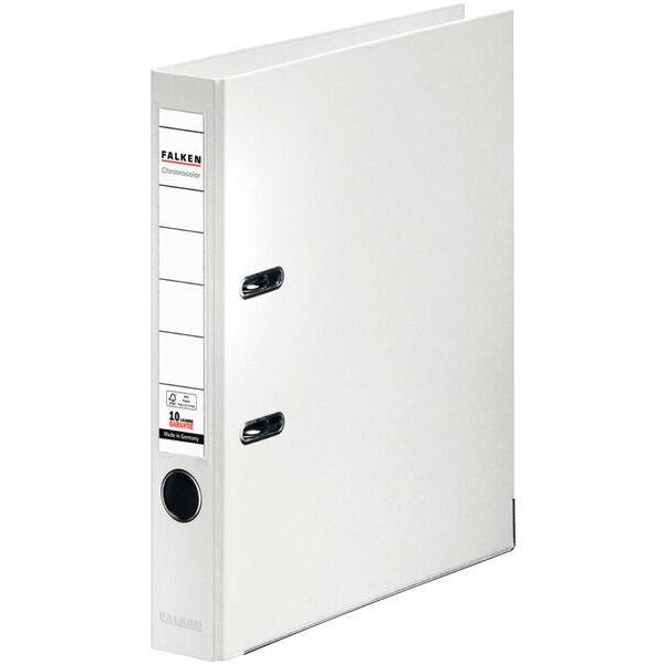 4014481084707 - Ordner Chromocolor 11285996 A4 50mm schmal PP vollfarbig weiß 4014481084707 Falken