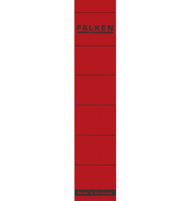 Rückenschilder kurz/schmal rot 36x190mm