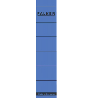 Rückenschilder kurz/schmal blau 36x190mm
