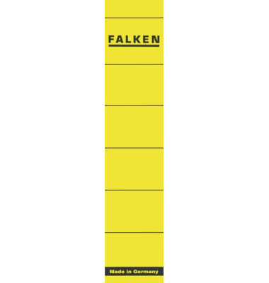 R&uuml;ckenschilder 11286879, gelb, schmal/kurz, 36x190mm, selbstklebend