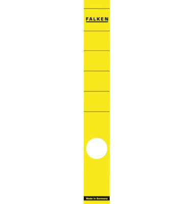 Rückenschilder lang/schmal gelb 36x290mm