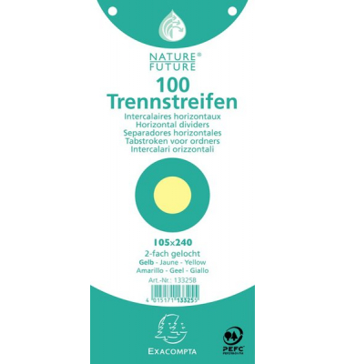 Trennstreifen 13325B Premium gelb 190g gelocht 24x10,5cm