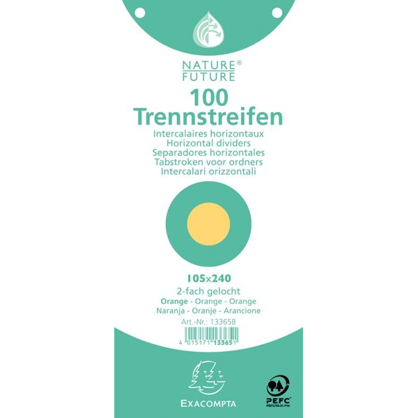 4015171133651 - Trennstreifen 13365B Premium orange 190g gelocht 24x105cm 4015171133651 100 Stück