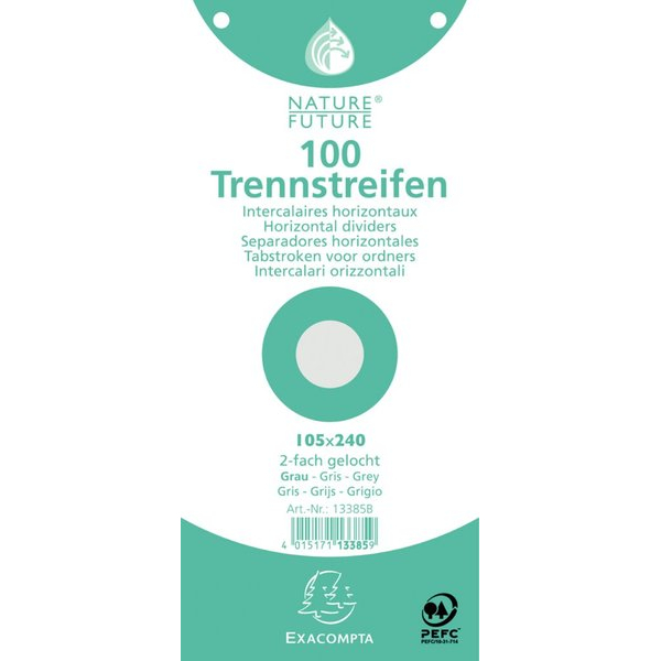 4015171133859 - Trennstreifen 13385B Premium grau 205g gelocht 24x105cm 4015171133859 100 Stück