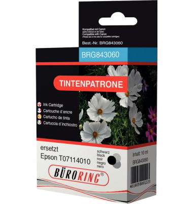Tintenpatrone schwarz für Epson Stylus D78,92,120,120