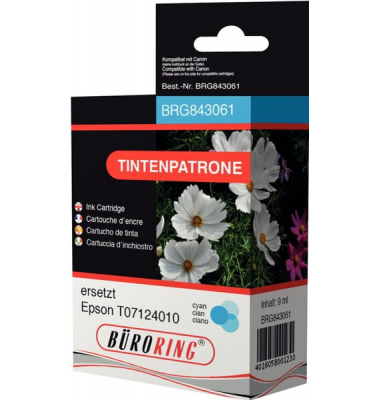 Druckerpatrone BRG843061 (kompatibel mit Epson), cyan, ca. 355 Seiten