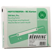 Heftstreifen kurz RC-Recycling mit Metalldeckleiste, grau