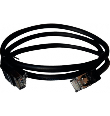 Netzwerkkabel BRG811002, schwarz, CAT 6a, RJ45, 1m