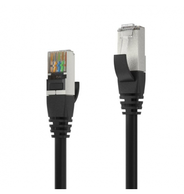 Patchkabel CAT 6A S/FTP, 2m, schwarz