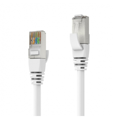 Patchkabel CAT 6A S/FTP, 0,5m, weiß