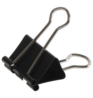 Foldbackklammern, schwarz, vernickelt 25mm lang