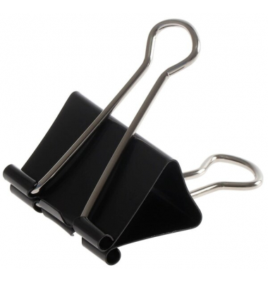 Foldbackklammern, schwarz, vernickelt 41mm lang