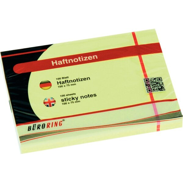 4016058020736 - Haftnotiz FSC 100 Blatt pastellgelb 100x75mm 4016058020736 Bü