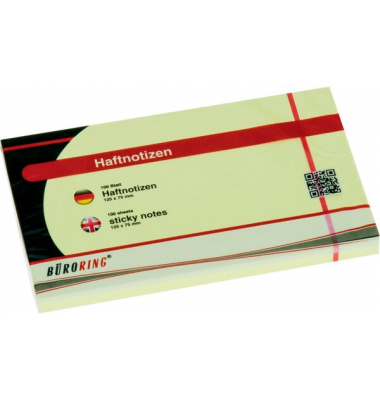 Haftnotiz FSC pastellgelb 125x75mm