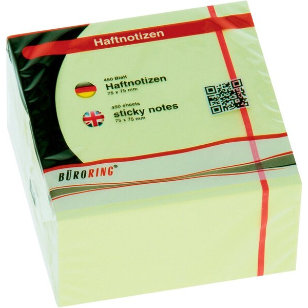 4016058021030 - Haftnotiz FSC Würfel 75x75mm pastellgelb 4016058021030 Bürori