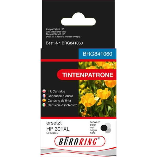 Büroring Druckerpatrone BRG841060 (kompatibel mit HP), schwarz, ca. 620 Seiten 4016058027117 Büroring